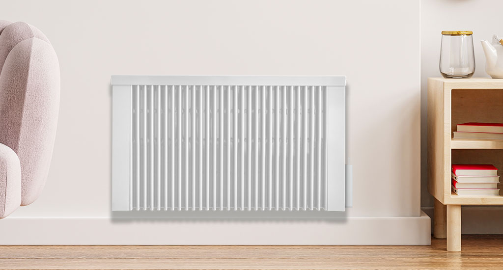 White Electric radiator econowarmth lifestyle image