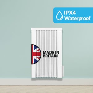 White Electric radiator econowarmth IPX4 Waterproof